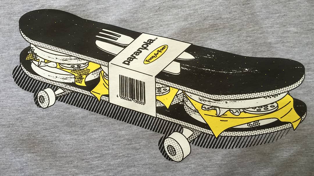T-shirt Paranoia Skateshop - Impression Mabasi Lab